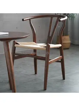 Y стул из массива дерева новый китайский стул современный простой скандинавский обеденный стул стул для отдыха ротанговый стул белый дубовый стул с костяной вилкой