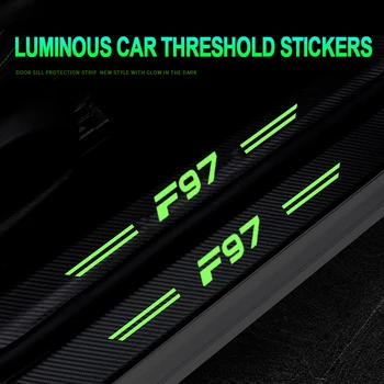 Светящиеся полосы заднего багажника автомобиля, наклейки на бампер, наклейки на пороги, Накладка против царапин на пороге для BMW X3M F97, Аксессуары с логотипом