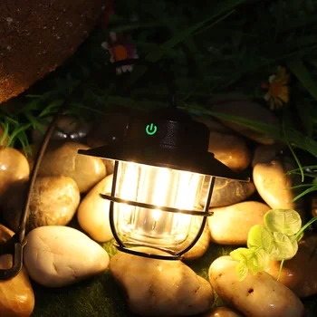 Уличный фонарь для кемпинга Type-C с зарядкой, портативная светодиодная лампа с 4 передачами, светильник для палатки, плавное затемнение, подвесной рассеянный свет для рыбалки, барбекю