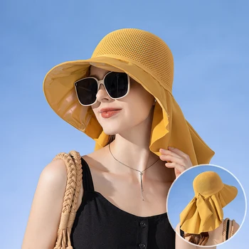 Летняя шляпа, женская шаль с широкими полями, шляпа-козырек, Уличная пляжная шляпа рыбака, Солнцезащитная шляпа для женщин, кепка-ведро, шляпа для бассейна