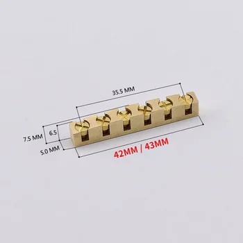 Латунная Электрогитара Латунная Гайка регулировки высоты для гитарных аксессуаров ST LP 42,2 мм/43 мм